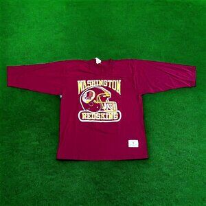 Vintage Logo 7 Washington Redskins 3/4 Sleeve T Shirt Size Small 1980s